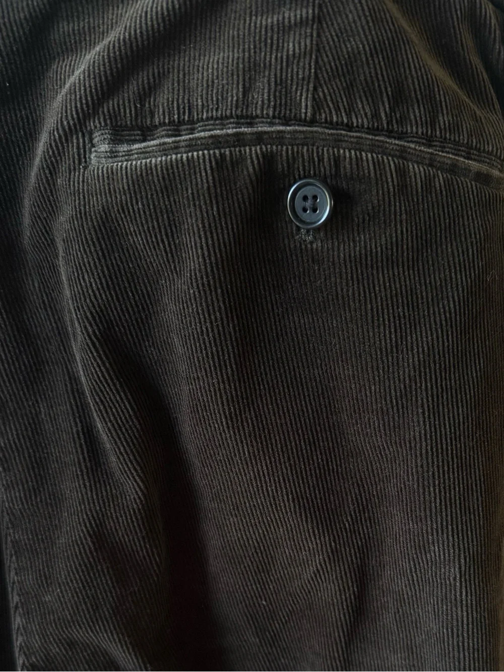 Banana Republic Traveler Corduroy Pants Mens 36x32 Brown Slim Fit Casual Chinos